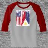 Raglan 3/4 Roundneck Shirt (Gray Body) Thumbnail