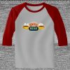 Raglan 3/4 Roundneck Shirt (Gray Body) Thumbnail