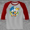 Raglan 3/4 Roundneck Shirt (Gray Body) Thumbnail