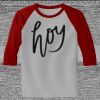 Raglan 3/4 Roundneck Shirt (Gray Body) Thumbnail