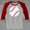 Raglan 3/4 Roundneck Shirt (Gray Body) Thumbnail