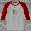 Raglan 3/4 Roundneck Shirt (Gray Body) Thumbnail