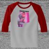 Raglan 3/4 Roundneck Shirt (Gray Body) Thumbnail