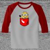 Raglan 3/4 Roundneck Shirt (Gray Body) Thumbnail