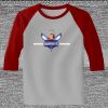Raglan 3/4 Roundneck Shirt (Gray Body) Thumbnail