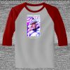 Raglan 3/4 Roundneck Shirt (Gray Body) Thumbnail