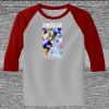 Raglan 3/4 Roundneck Shirt (Gray Body) Thumbnail