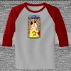 Raglan 3/4 Roundneck Shirt (Gray Body) Thumbnail