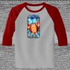 Raglan 3/4 Roundneck Shirt (Gray Body) Thumbnail
