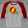 Raglan 3/4 Roundneck Shirt (Gray Body) Thumbnail