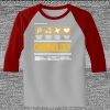 Raglan 3/4 Roundneck Shirt (Gray Body) Thumbnail