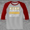 Raglan 3/4 Roundneck Shirt (Gray Body) Thumbnail