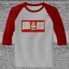 Raglan 3/4 Roundneck Shirt (Gray Body) Thumbnail