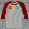 Raglan 3/4 Roundneck Shirt (Gray Body) Thumbnail