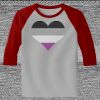 Raglan 3/4 Roundneck Shirt (Gray Body) Thumbnail