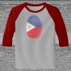 Raglan 3/4 Roundneck Shirt (Gray Body) Thumbnail