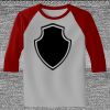 Raglan 3/4 Roundneck Shirt (Gray Body) Thumbnail