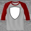 Raglan 3/4 Roundneck Shirt (Gray Body) Thumbnail