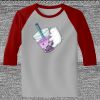 Raglan 3/4 Roundneck Shirt (Gray Body) Thumbnail