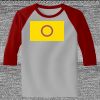 Raglan 3/4 Roundneck Shirt (Gray Body) Thumbnail