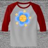 Raglan 3/4 Roundneck Shirt (Gray Body) Thumbnail