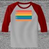 Raglan 3/4 Roundneck Shirt (Gray Body) Thumbnail