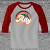 Raglan 3/4 Roundneck Shirt (Gray Body) Thumbnail