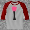 Raglan 3/4 Roundneck Shirt (Gray Body) Thumbnail