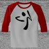 Raglan 3/4 Roundneck Shirt (Gray Body) Thumbnail