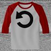 Raglan 3/4 Roundneck Shirt (Gray Body) Thumbnail