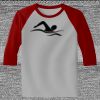 Raglan 3/4 Roundneck Shirt (Gray Body) Thumbnail