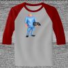Raglan 3/4 Roundneck Shirt (Gray Body) Thumbnail