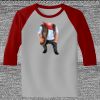 Raglan 3/4 Roundneck Shirt (Gray Body) Thumbnail