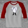 Raglan 3/4 Roundneck Shirt (Gray Body) Thumbnail