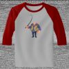 Raglan 3/4 Roundneck Shirt (Gray Body) Thumbnail