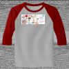 Raglan 3/4 Roundneck Shirt (Gray Body) Thumbnail