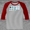 Raglan 3/4 Roundneck Shirt (Gray Body) Thumbnail