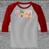 Raglan 3/4 Roundneck Shirt (Gray Body) Thumbnail