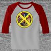 Raglan 3/4 Roundneck Shirt (Gray Body) Thumbnail