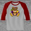 Raglan 3/4 Roundneck Shirt (Gray Body) Thumbnail