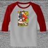 Raglan 3/4 Roundneck Shirt (Gray Body) Thumbnail