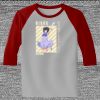 Raglan 3/4 Roundneck Shirt (Gray Body) Thumbnail