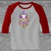 Raglan 3/4 Roundneck Shirt (Gray Body) Thumbnail