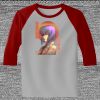 Raglan 3/4 Roundneck Shirt (Gray Body) Thumbnail
