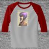 Raglan 3/4 Roundneck Shirt (Gray Body) Thumbnail