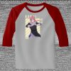 Raglan 3/4 Roundneck Shirt (Gray Body) Thumbnail