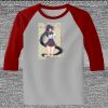Raglan 3/4 Roundneck Shirt (Gray Body) Thumbnail