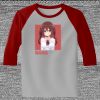Raglan 3/4 Roundneck Shirt (Gray Body) Thumbnail