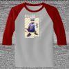 Raglan 3/4 Roundneck Shirt (Gray Body) Thumbnail