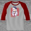 Raglan 3/4 Roundneck Shirt (Gray Body) Thumbnail